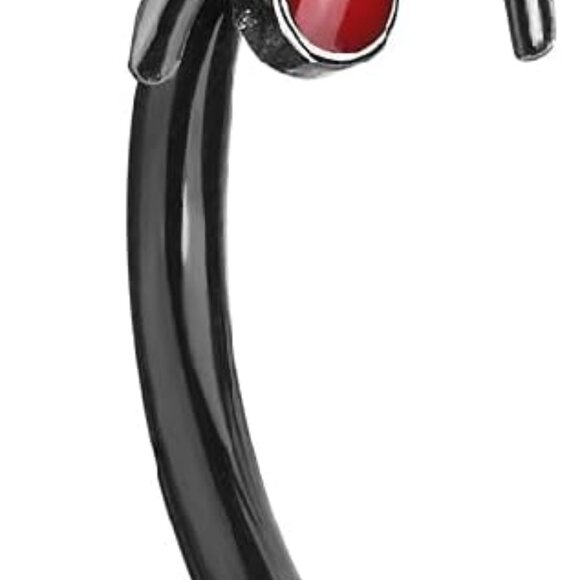 16GA Stainless Steel Curved Barbell with Cubic Zirconia for Cartilage & Eyebrows - Picture 1 of 5